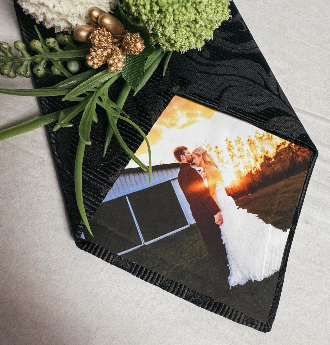 personalized tie with photo on back