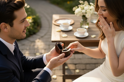 Engraved Proposal Ring Box – Heart-Shaped Wooden Keepsake Jewelry Box