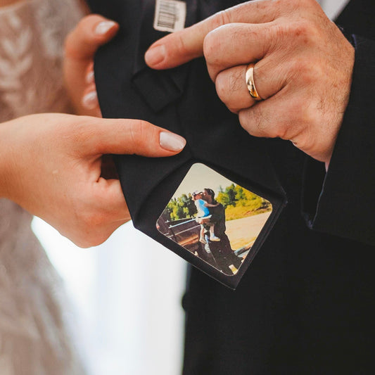 Permanent or Removable Peel & Stick  Custom Photo Patch for Ties for ties, bowties, gifts, tie patch, grandpa, dad, wedding, father of the bride, father's day, micro wedding, anniversary