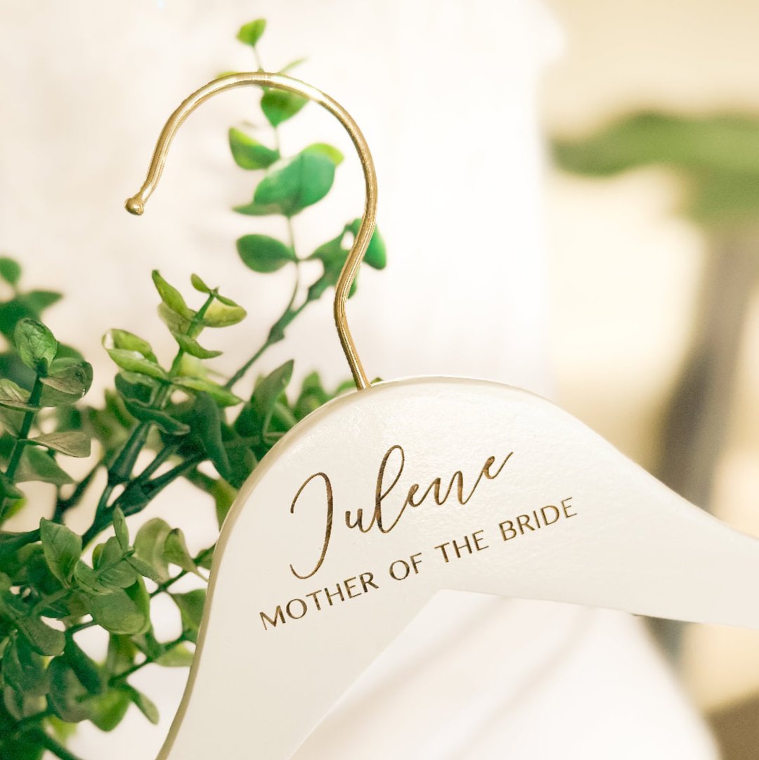 Personalized Bridesmaid Hangers - Wedding Hanger Wooden Engraved Bridal Dress Hanger Name Hangers