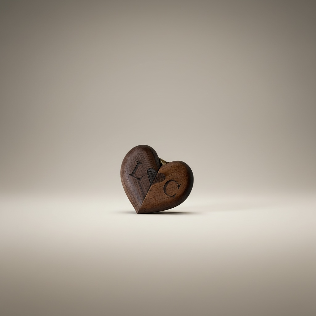 Engraved Proposal Ring Box – Heart-Shaped Wooden Keepsake Jewelry Box