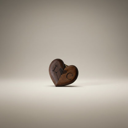 Engraved Proposal Ring Box – Heart-Shaped Wooden Keepsake Jewelry Box