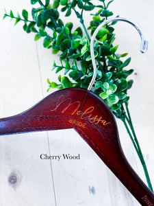 Personalized Bridesmaid Hangers - Wedding Hanger Wooden Engraved Bridal Dress Hanger Name Hangers