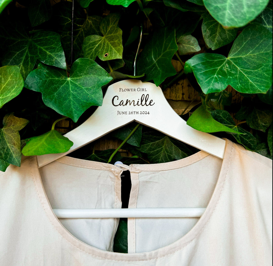 Personalized Engraved Bridesmaid/Groomsman Dress Name Hangers