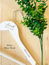 Load image into Gallery viewer, Personalized Bridesmaid Hangers - Wedding Hanger Wooden Engraved Bridal Dress Hanger Name Hangers