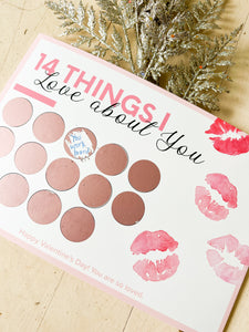 Valentine's 14 Things I Love About You Scratch Card