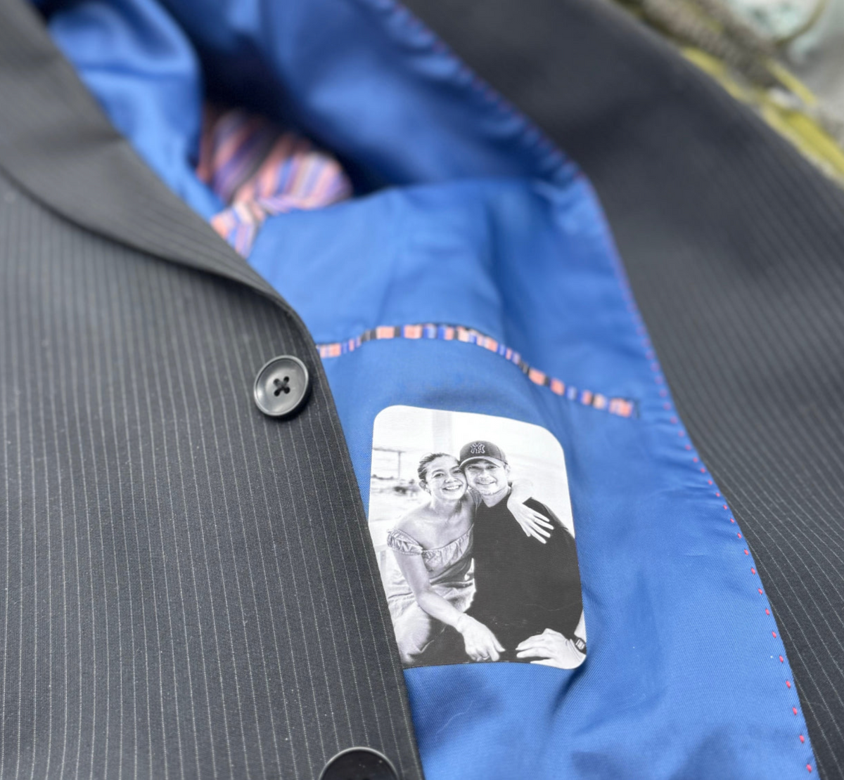 Peel & Stick Permanent or Removable Custom Photo Patch for for ties, suits, bowties, gifts, tie patch, grandpa, dad, wedding, father of the bride, father's day, micro wedding, anniversary