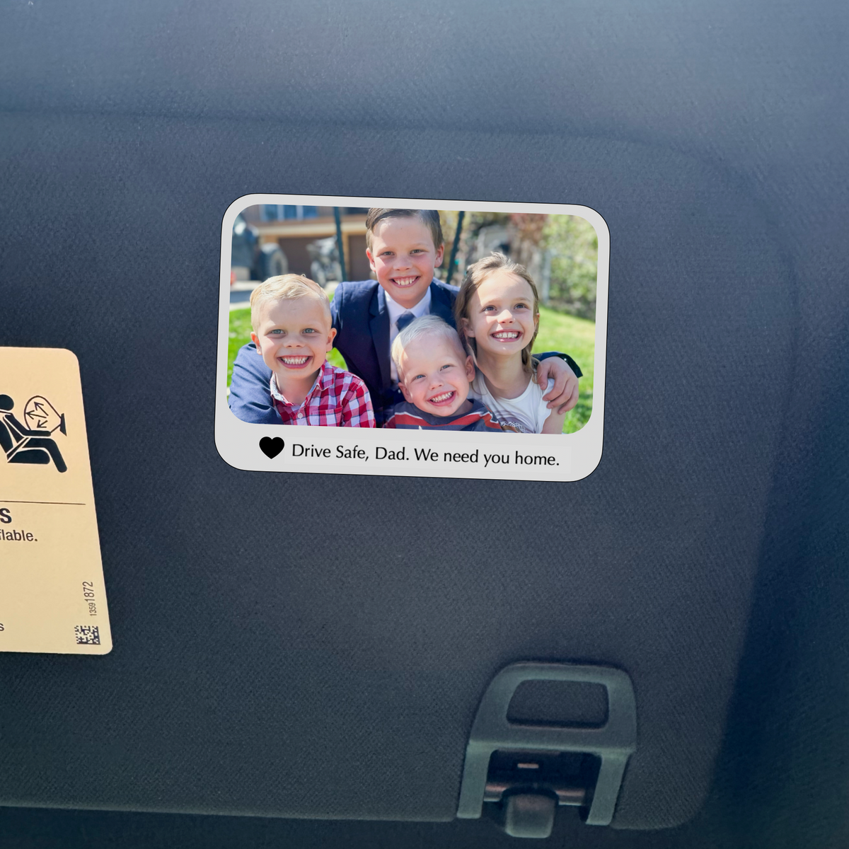 Custom Photo Car Visor Sticker for Gifts for Dad Personalized Father’s Day Gift for Him, Unique Gift for Dad from Son, Daughter, or Mother, Sentimental Keepsake