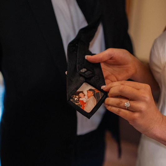 Permanent or Removable Peel & Stick  Custom Photo Patch for Ties for ties, bowties, gifts, tie patch, grandpa, dad, wedding, father of the bride, father's day, micro wedding, anniversary