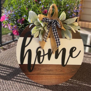 16” Farmhouse "Home” DoorHanging Sign