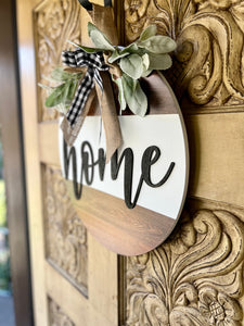 16” Farmhouse "Home” DoorHanging Sign