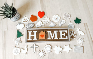 DIY Interchangeable Home Sign with Built-In Storage Box