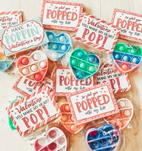 Load image into Gallery viewer, Non-Sugar Pop-It Valentine Keychain Gift | 10 Pack