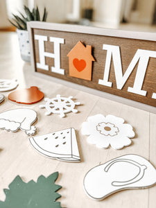 DIY Interchangeable Home Sign with Built-In Storage Box