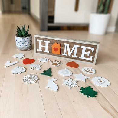 DIY Interchangeable Home Sign with Built-In Storage Box