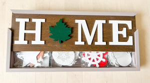 DIY Interchangeable Home Sign with Built-In Storage Box