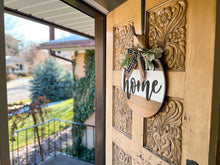 Load image into Gallery viewer, 16” Farmhouse &quot;Home” DoorHanging Sign